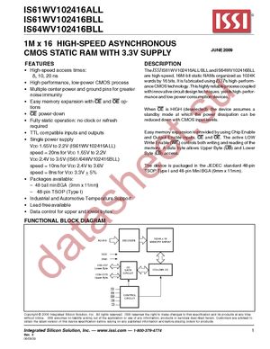 IS61WV102416BLL-10MI-TR datasheet  